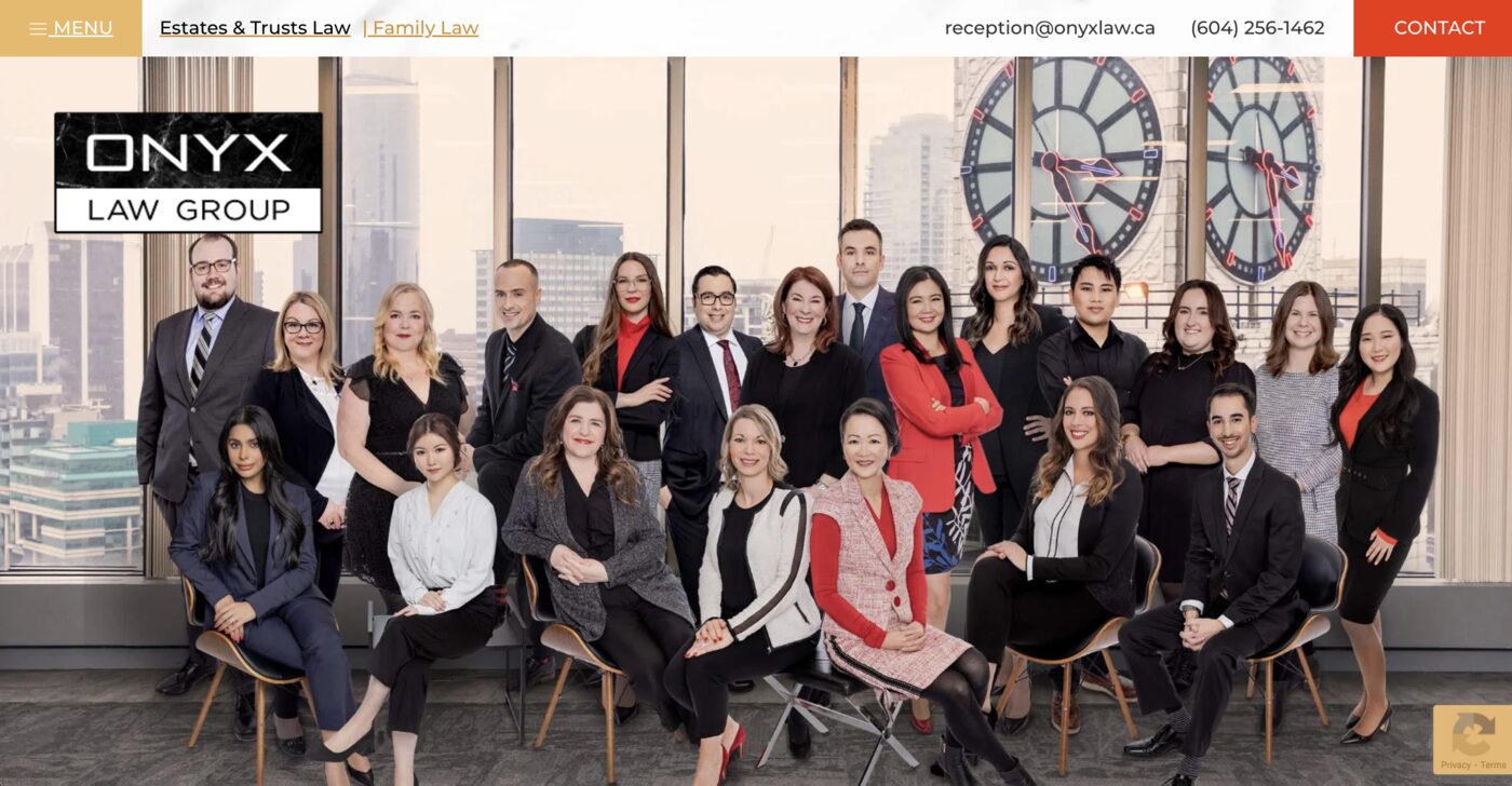 Onyx Law Group website redesigned by GLP Marketing