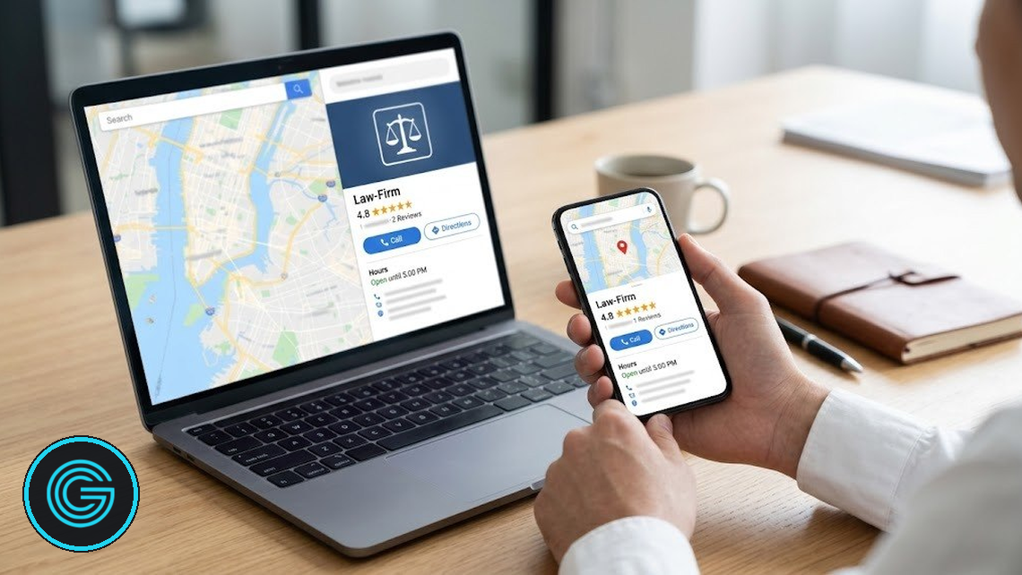 Family lawyer optimizing a Google Business Profile to appear in local map search results