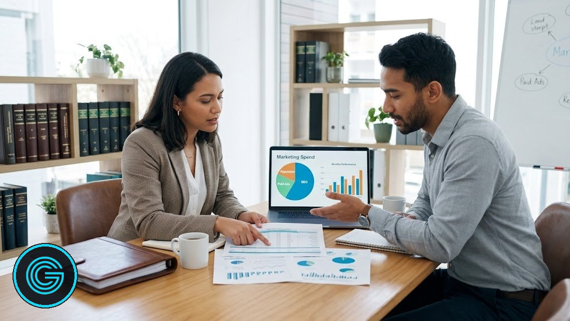 Family law firm planning how to allocate its marketing budget across SEO, paid ads, and reputation